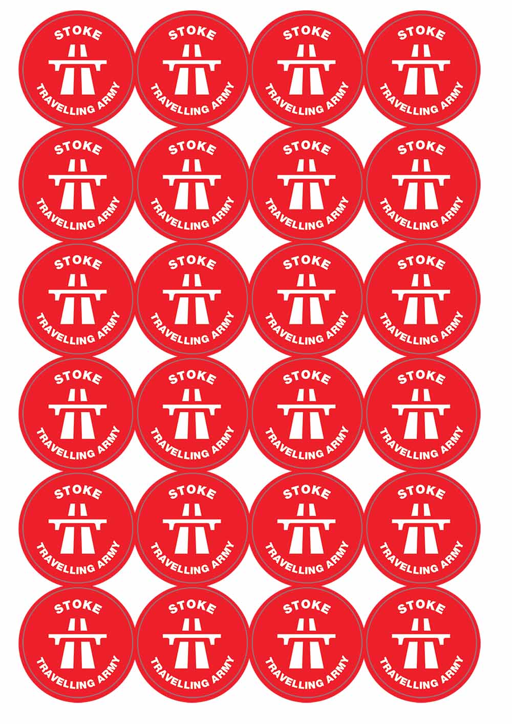 A picture of an A4 sheet of matte paper stickers