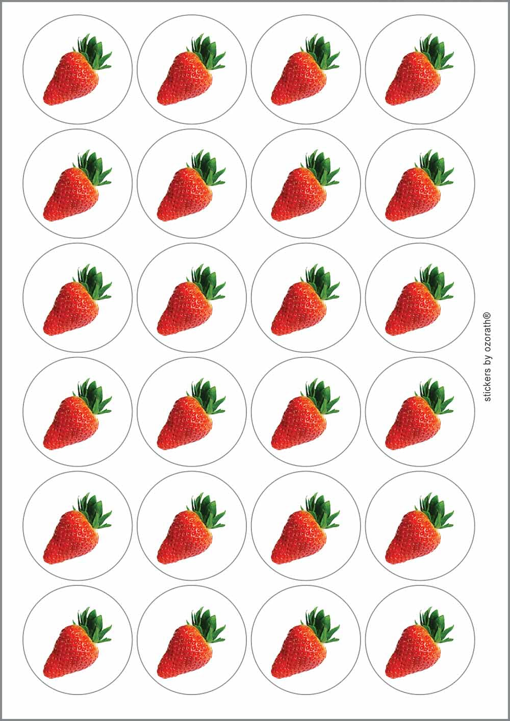 A picture of an A4 sheet of matte paper stickers