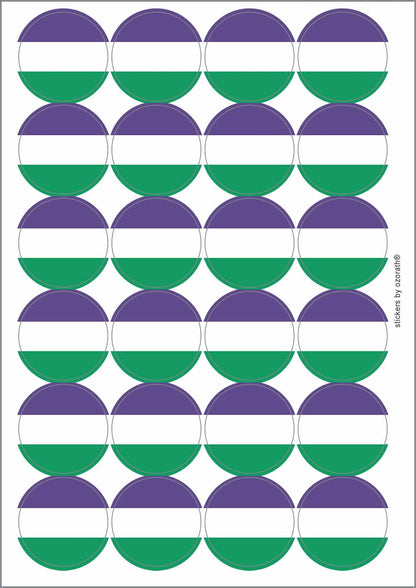 A picture of an A4 sheet of matte paper stickers