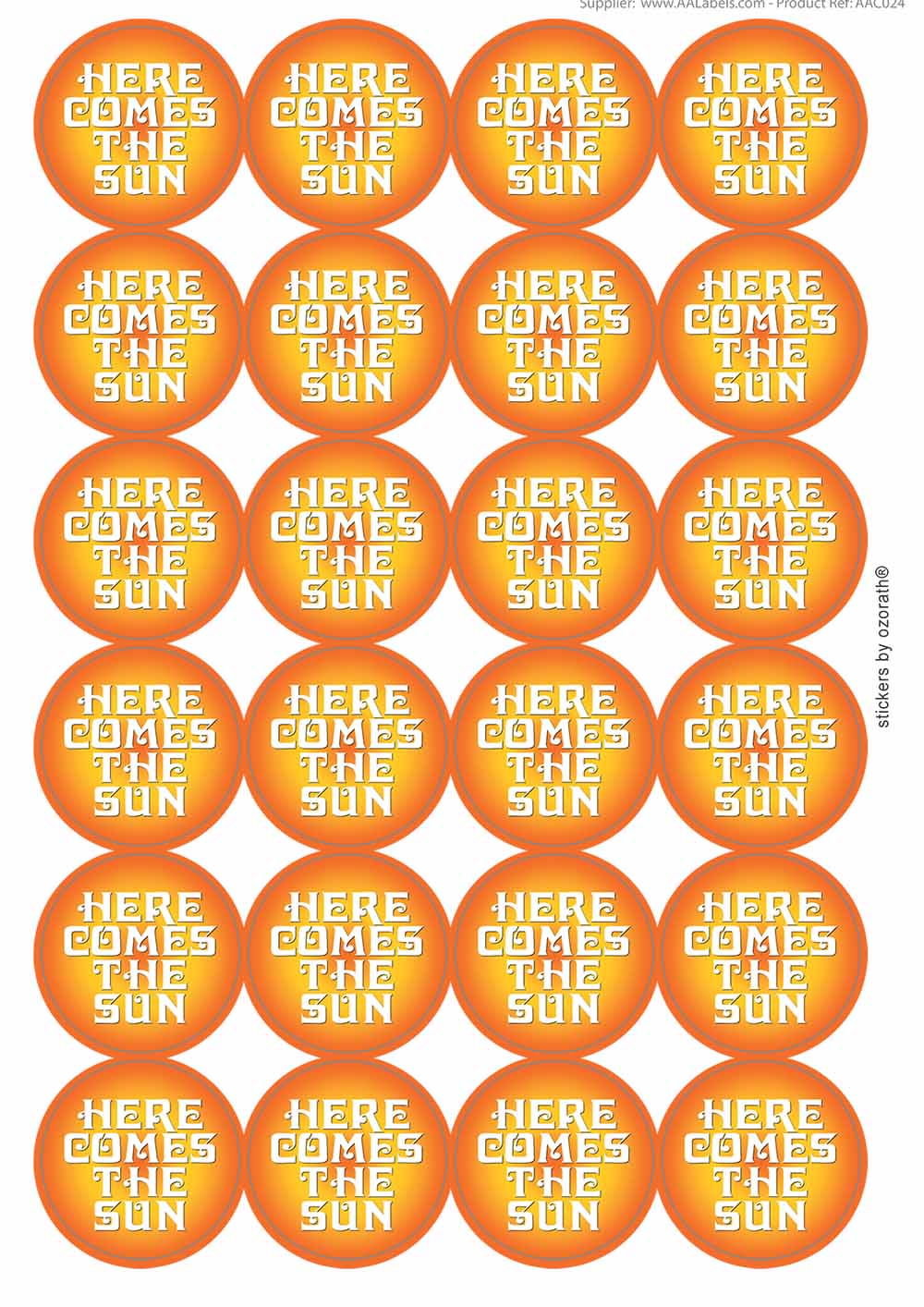 A picture of an A4 sheet of matte paper stickers