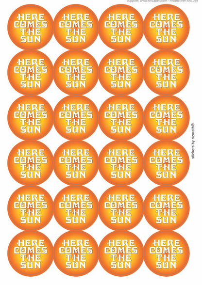 A picture of an A4 sheet of matte paper stickers