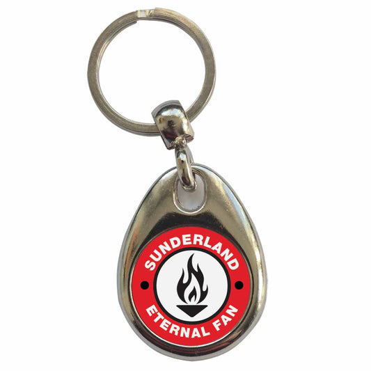 An image of a plain metal keyring