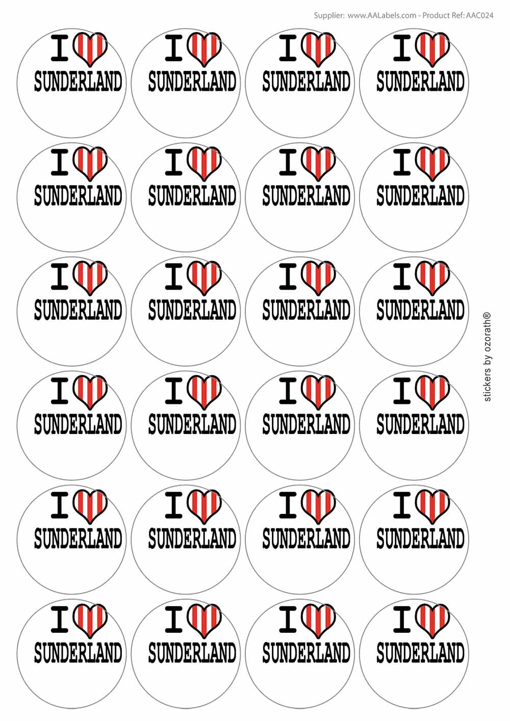 A picture of an A4 sheet of matte paper stickers