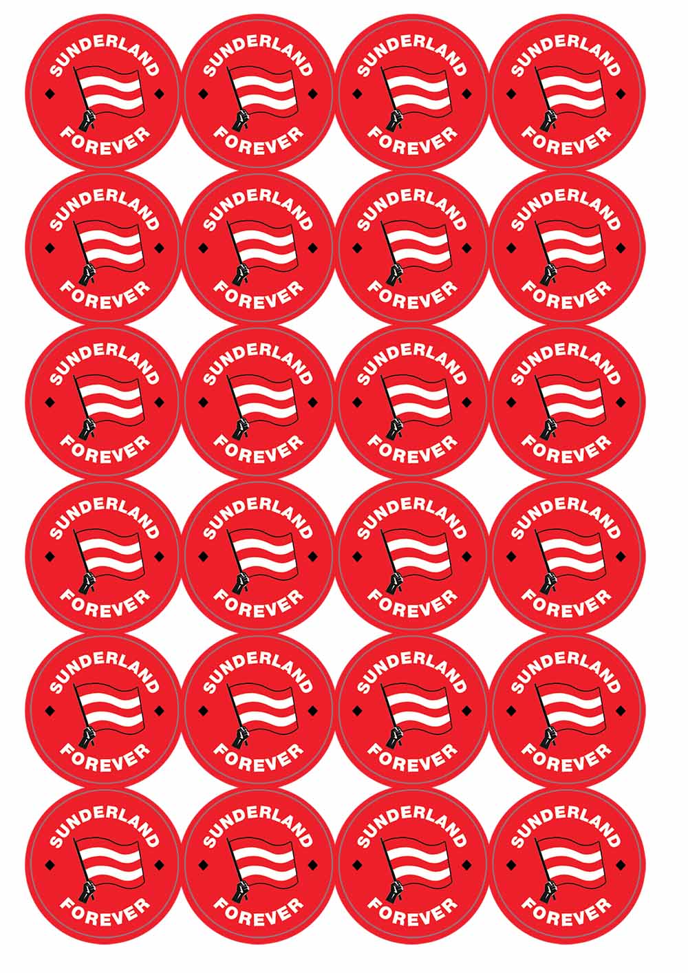 A picture of an A4 sheet of matte paper stickers
