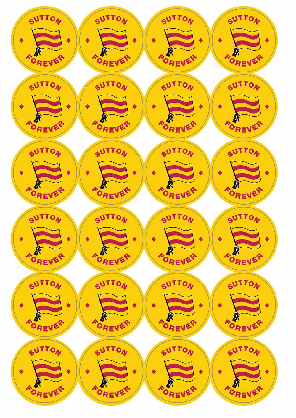 A picture of an A4 sheet of matte paper stickers
