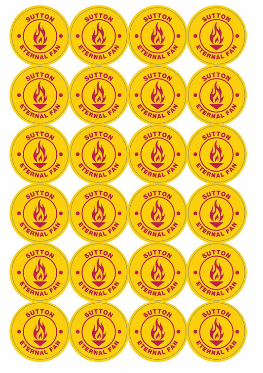 A picture of an A4 sheet of matte paper stickers