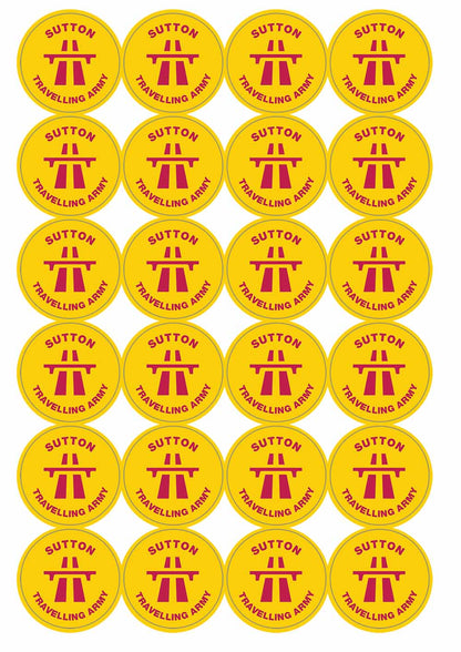 A picture of an A4 sheet of matte paper stickers