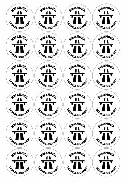 A picture of an A4 sheet of matte paper stickers