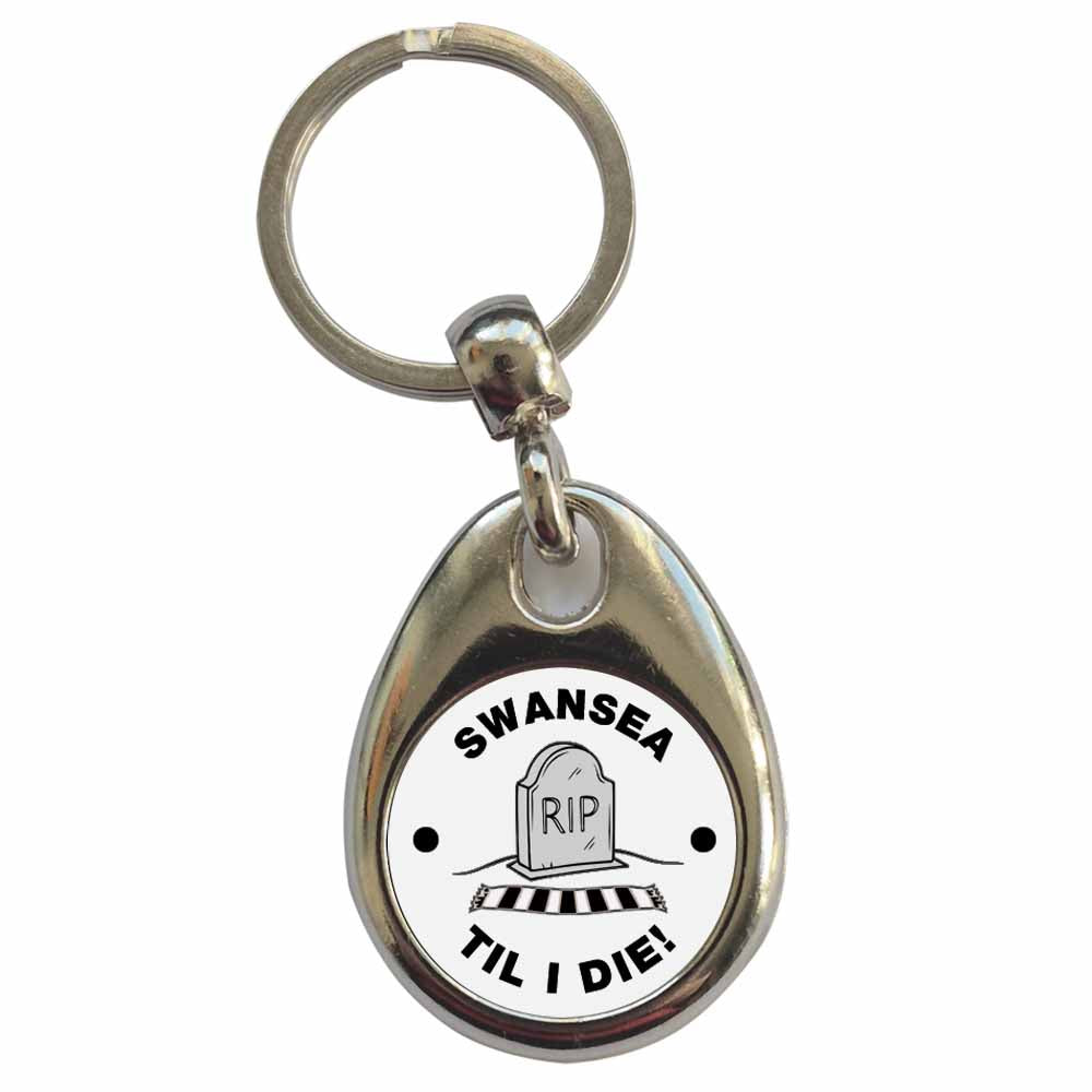 An image of a plain metal keyring