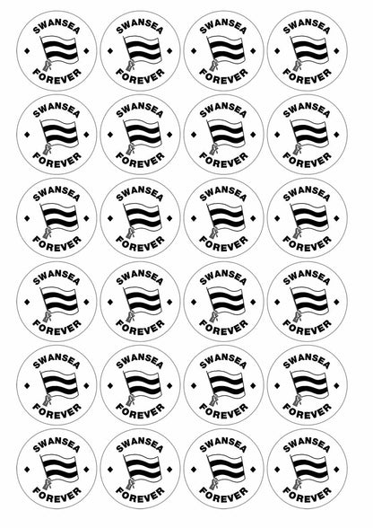 A picture of an A4 sheet of matte paper stickers