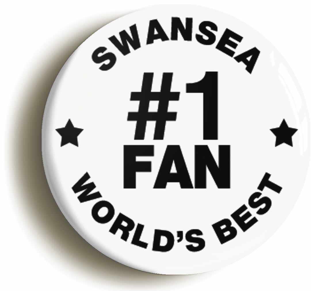 A picture of the front of the product, titled Swansea #1 Fan Button Pin Badge