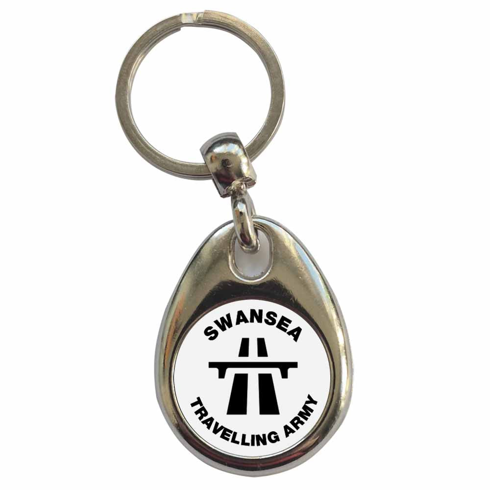An image of a plain metal keyring
