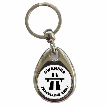 An image of a plain metal keyring