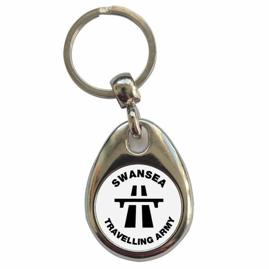 An image of a plain metal keyring