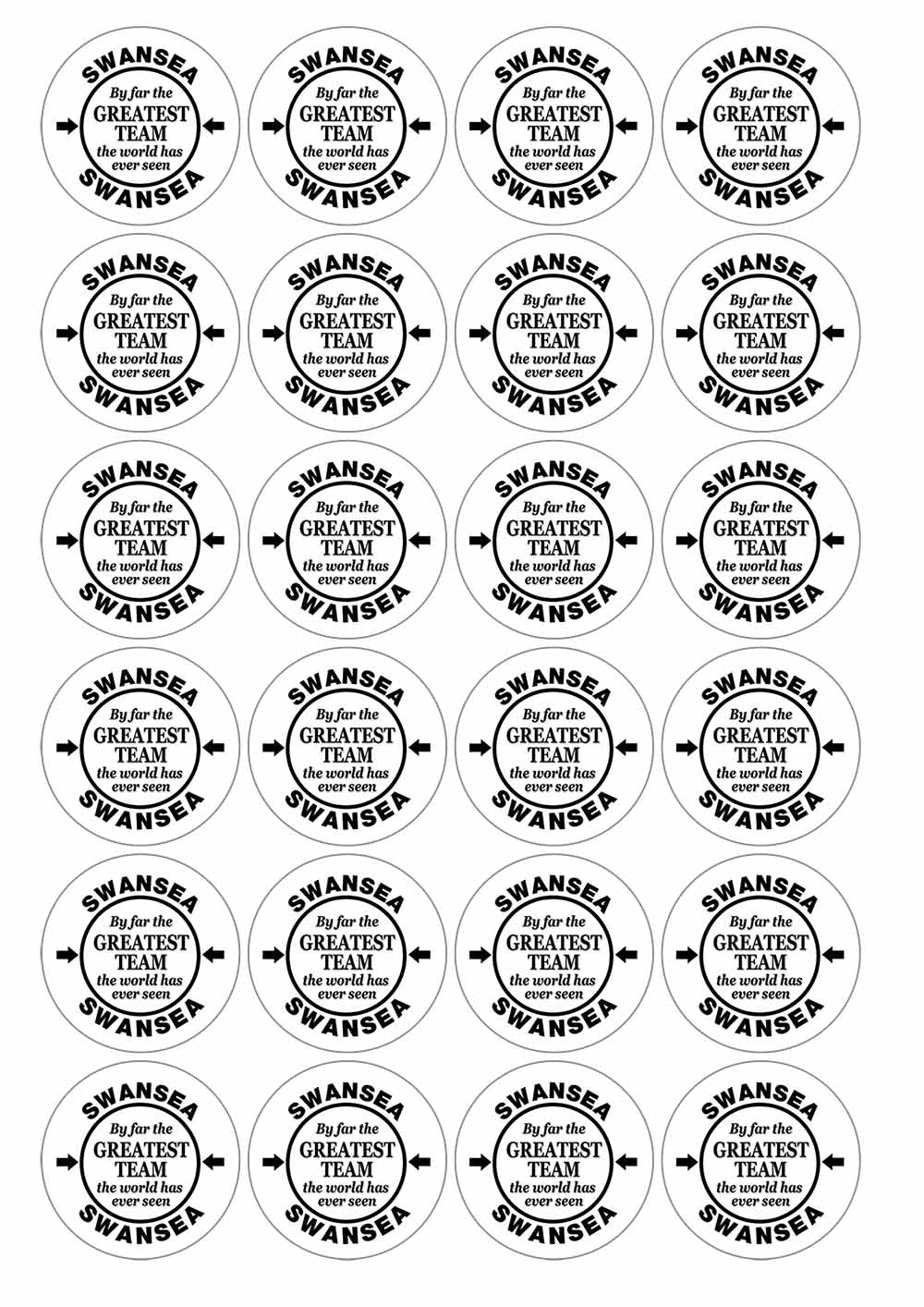 A picture of an A4 sheet of matte paper stickers