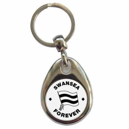 An image of a plain metal keyring