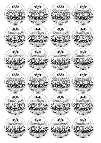 A picture of an A4 sheet of matte paper stickers