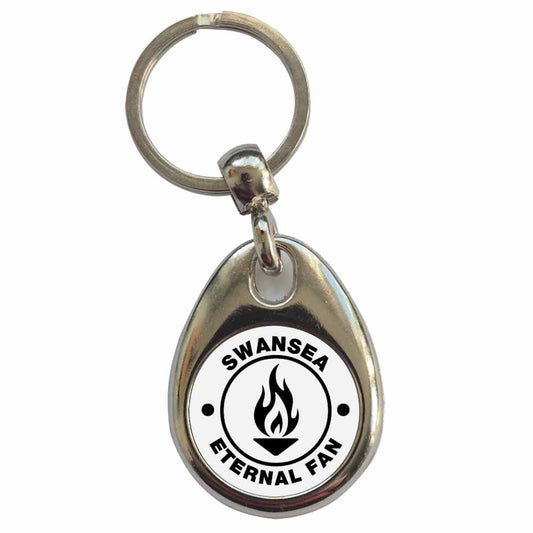 An image of a plain metal keyring