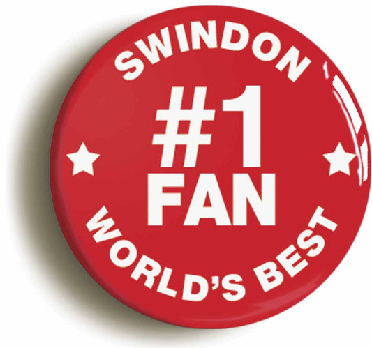 A picture of the front of the product, titled Swindon #1 Fan Button Pin Badge