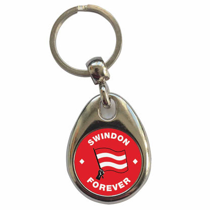 An image of a plain metal keyring