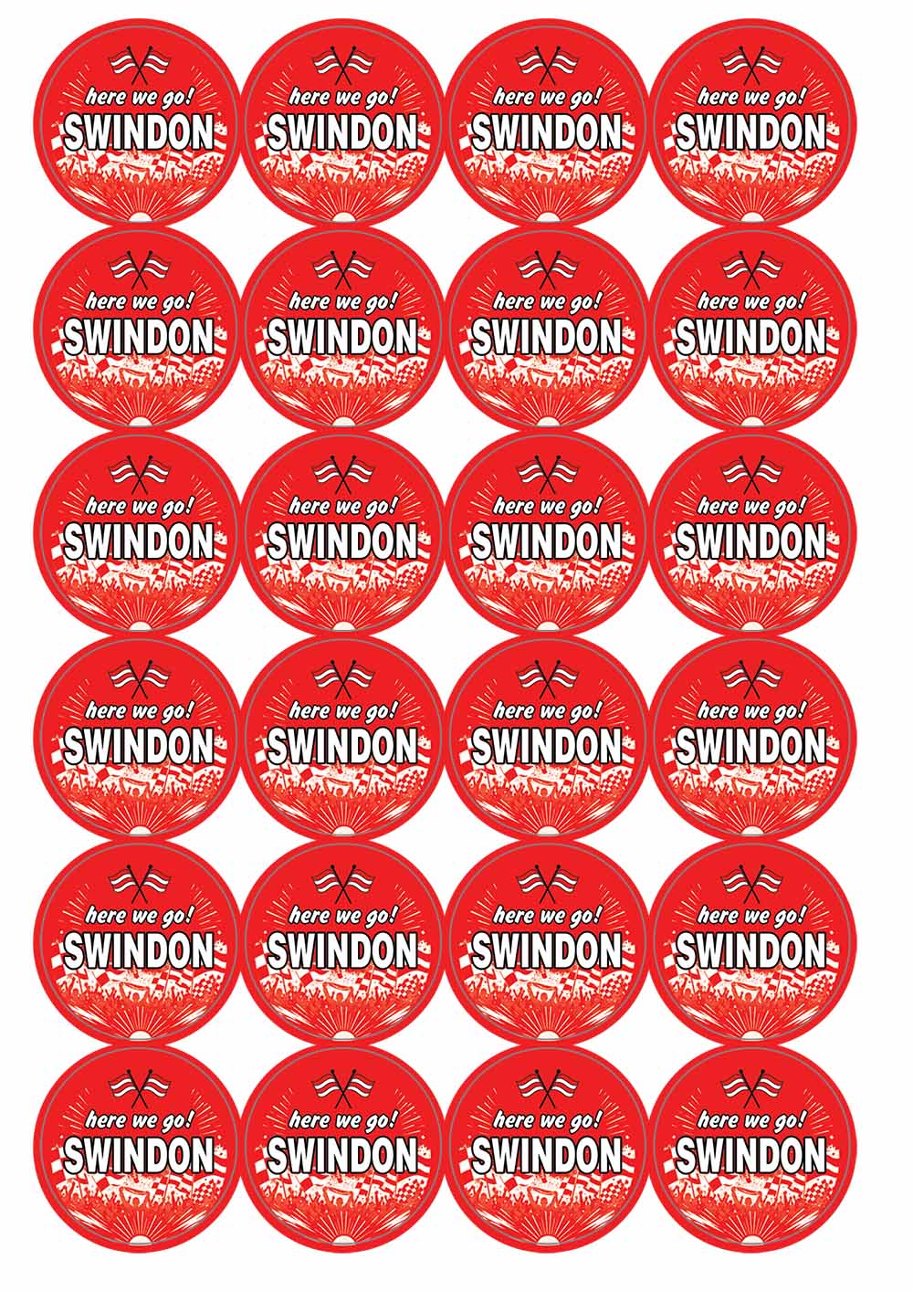 A picture of an A4 sheet of matte paper stickers