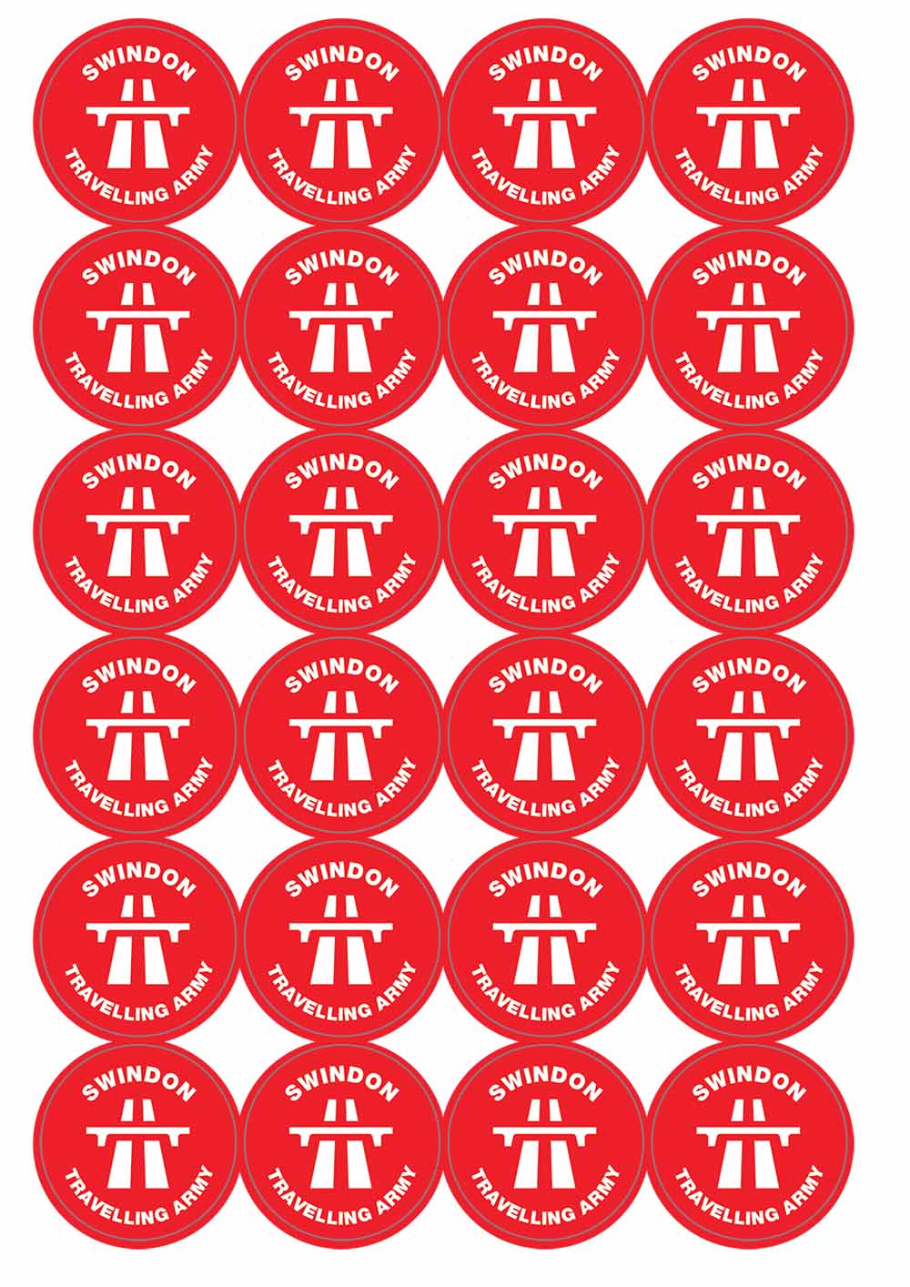 A picture of an A4 sheet of matte paper stickers