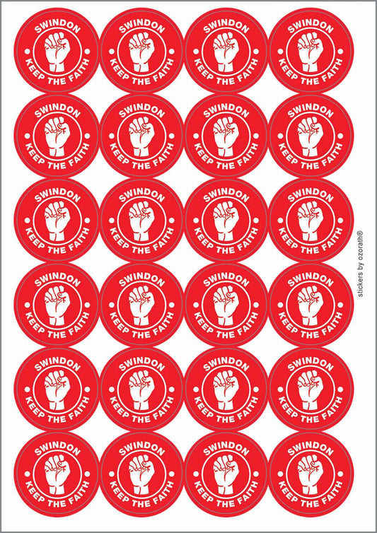 A picture of an A4 sheet of matte paper stickers