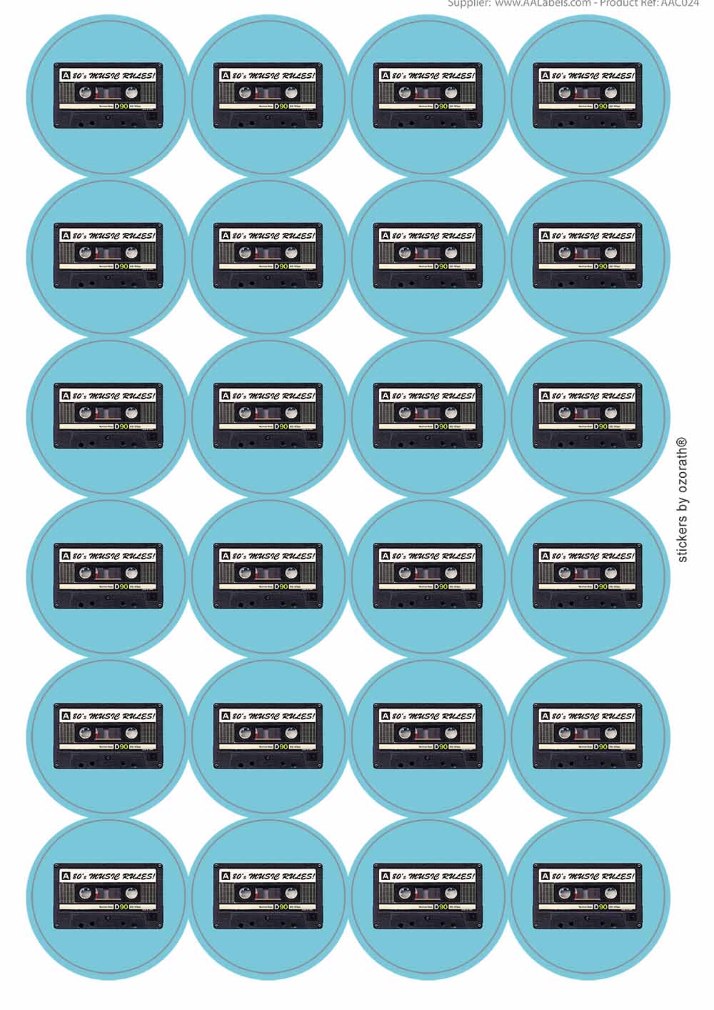 A picture of an A4 sheet of matte paper stickers
