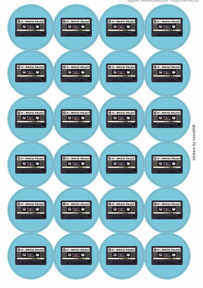A picture of an A4 sheet of matte paper stickers