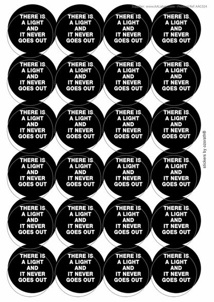 A picture of an A4 sheet of matte paper stickers