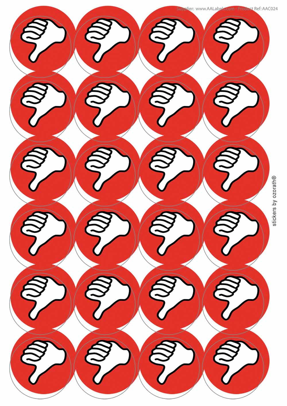 A picture of an A4 sheet of matte paper stickers