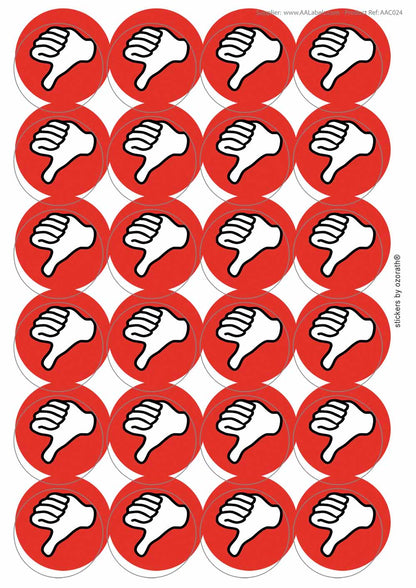 A picture of an A4 sheet of matte paper stickers