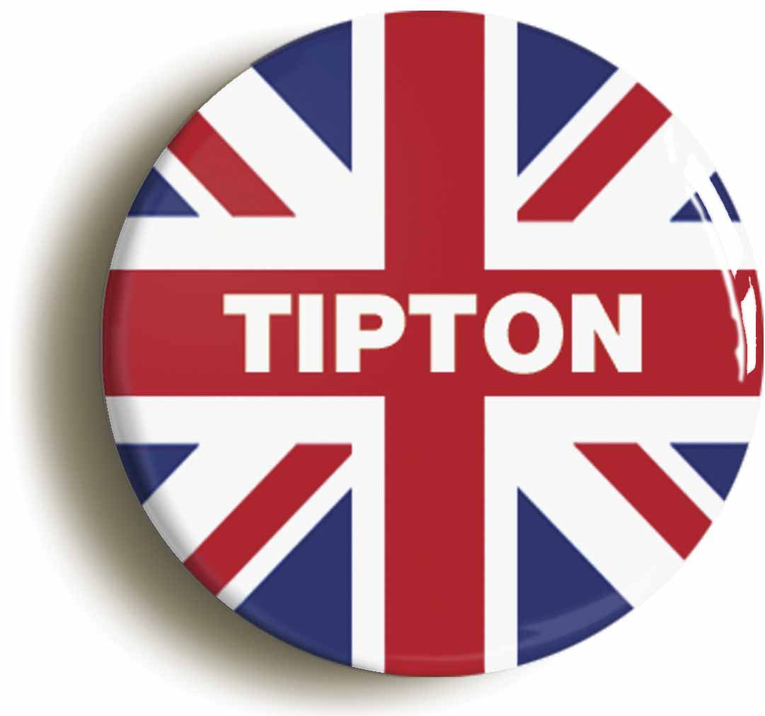 A picture of the front of the product, titled Tipton Union Jack Circular 50mm Fridge Magnet