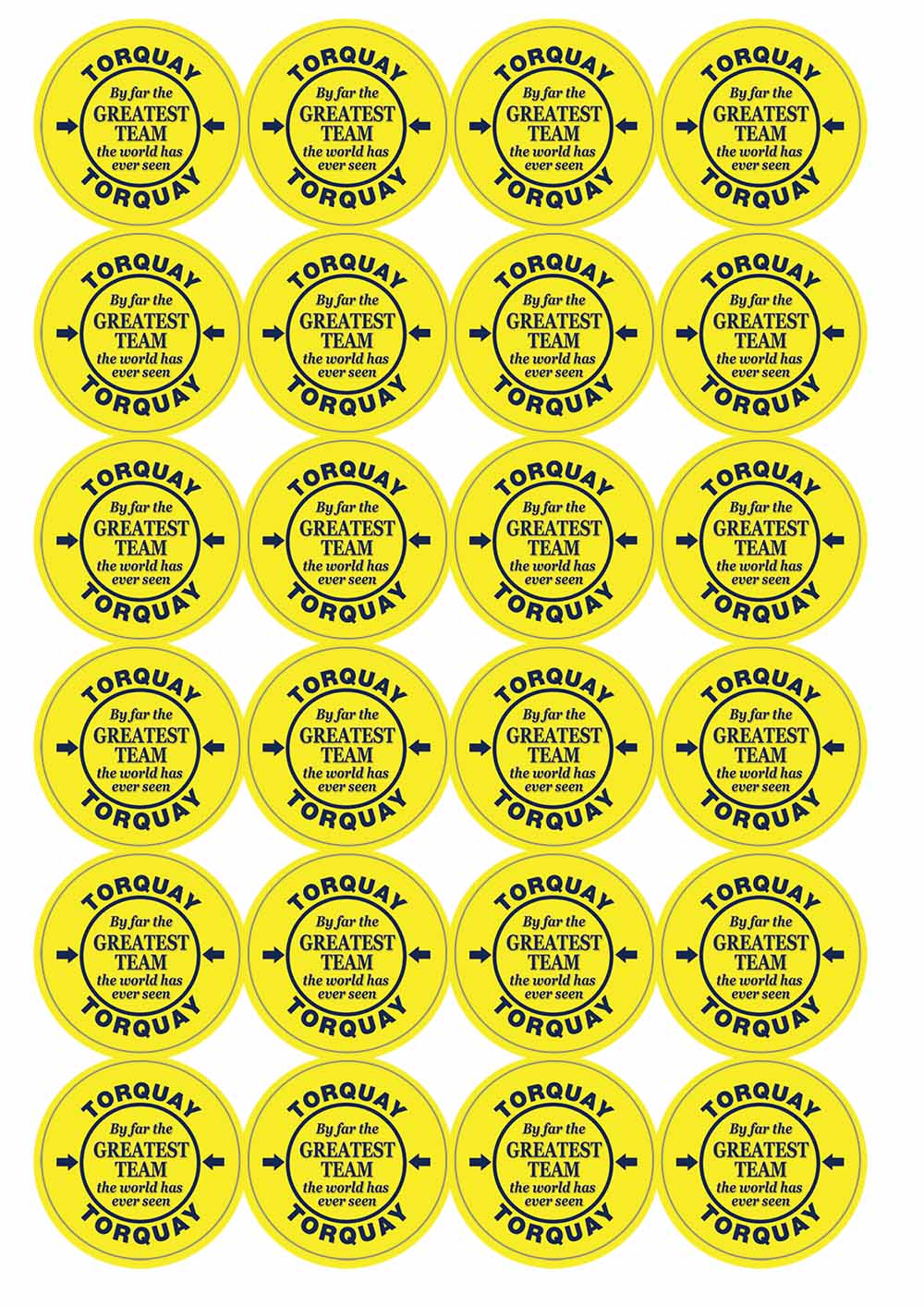A picture of an A4 sheet of matte paper stickers