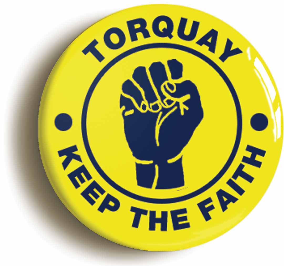 A picture of the front of the product, titled Torquay Keep The Faith Northern Soul Circular 50mm Fridge Magnet