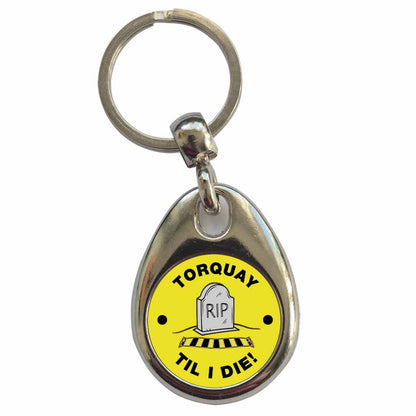 An image of a plain metal keyring