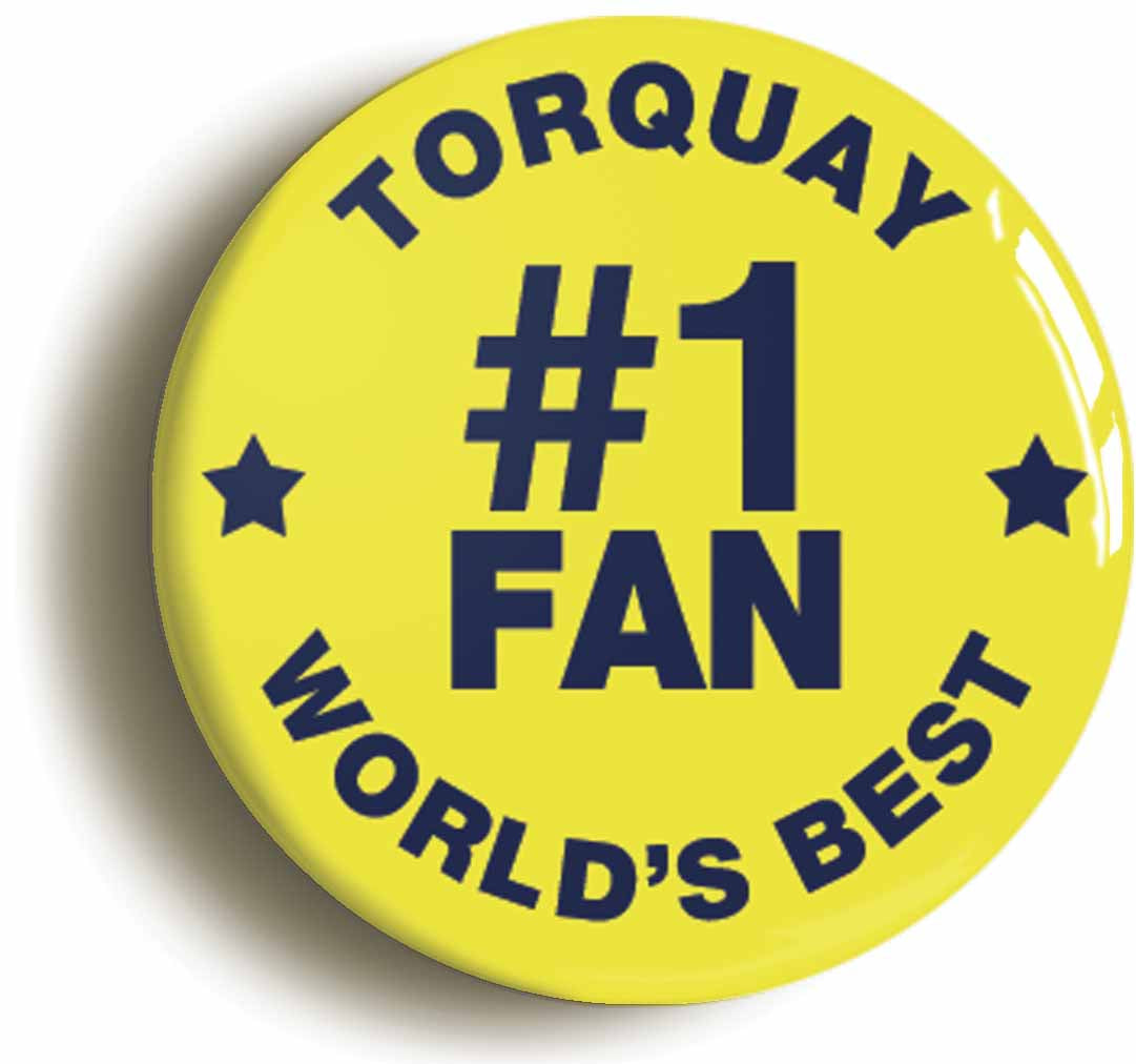 A picture of the front of the product, titled Torquay #1 Fan Circular 50mm Fridge Magnet