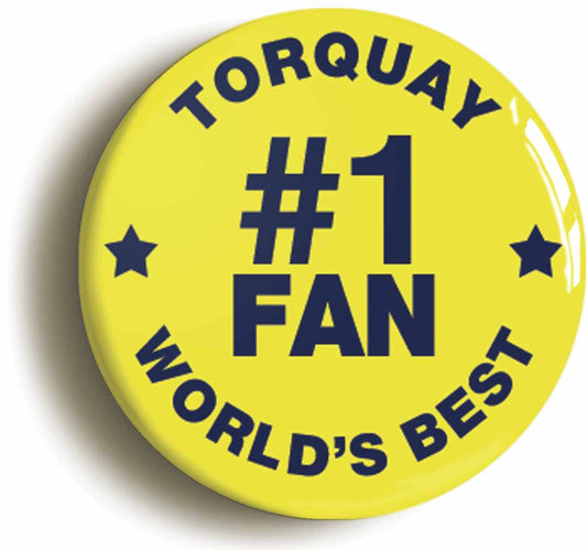 A picture of the front of the product, titled Torquay #1 Fan Circular 50mm Fridge Magnet