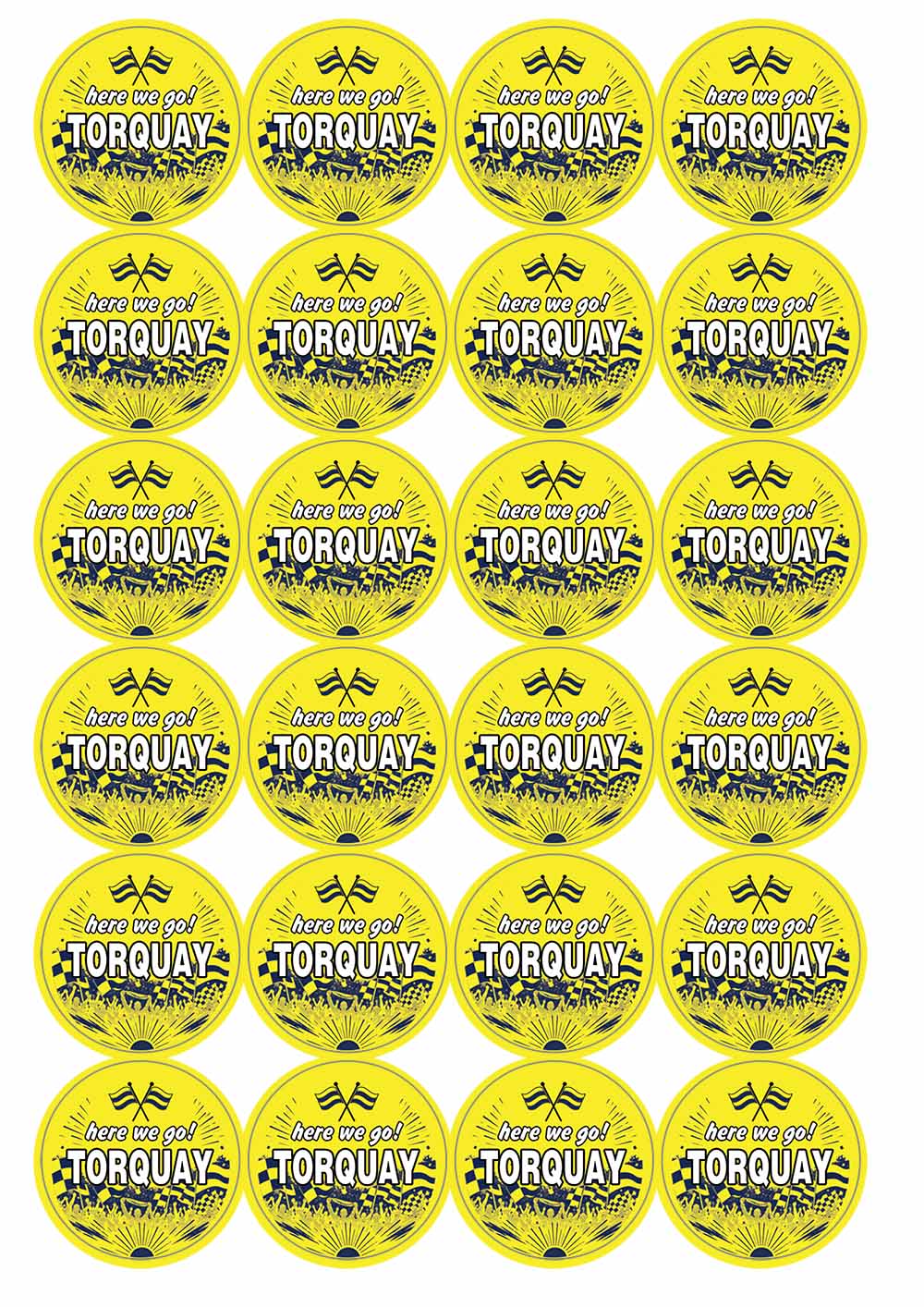 A picture of an A4 sheet of matte paper stickers