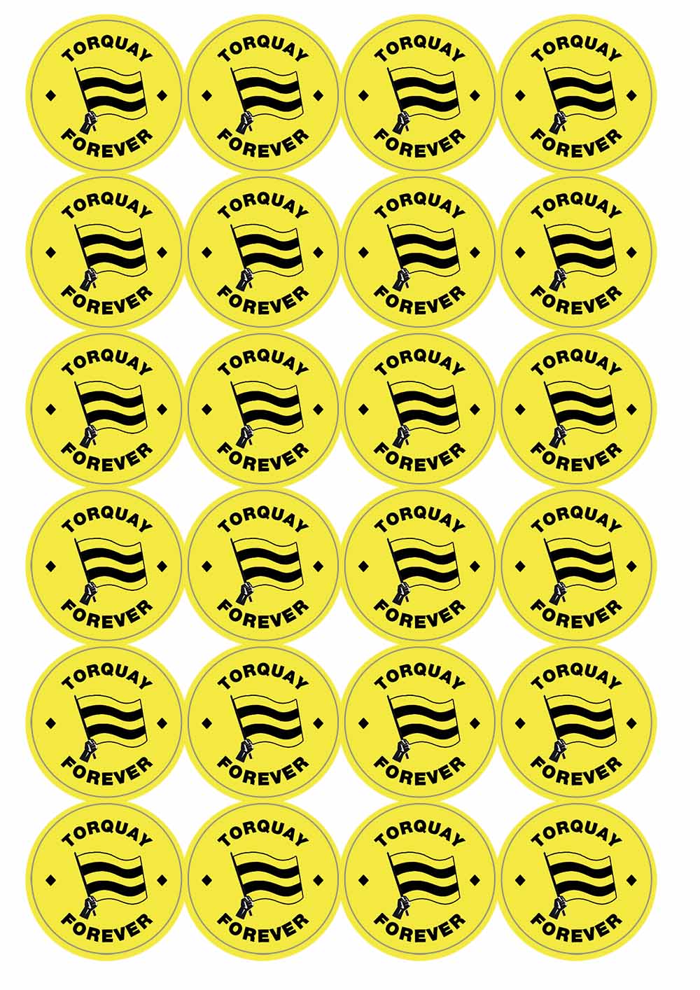 A picture of an A4 sheet of matte paper stickers