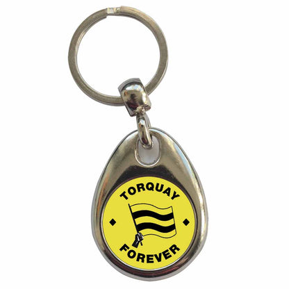 An image of a plain metal keyring