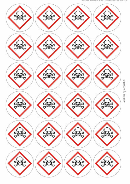 A picture of an A4 sheet of matte paper stickers
