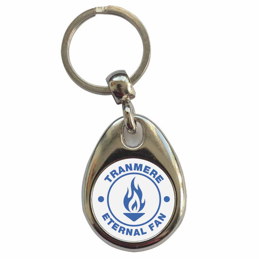 An image of a plain metal keyring