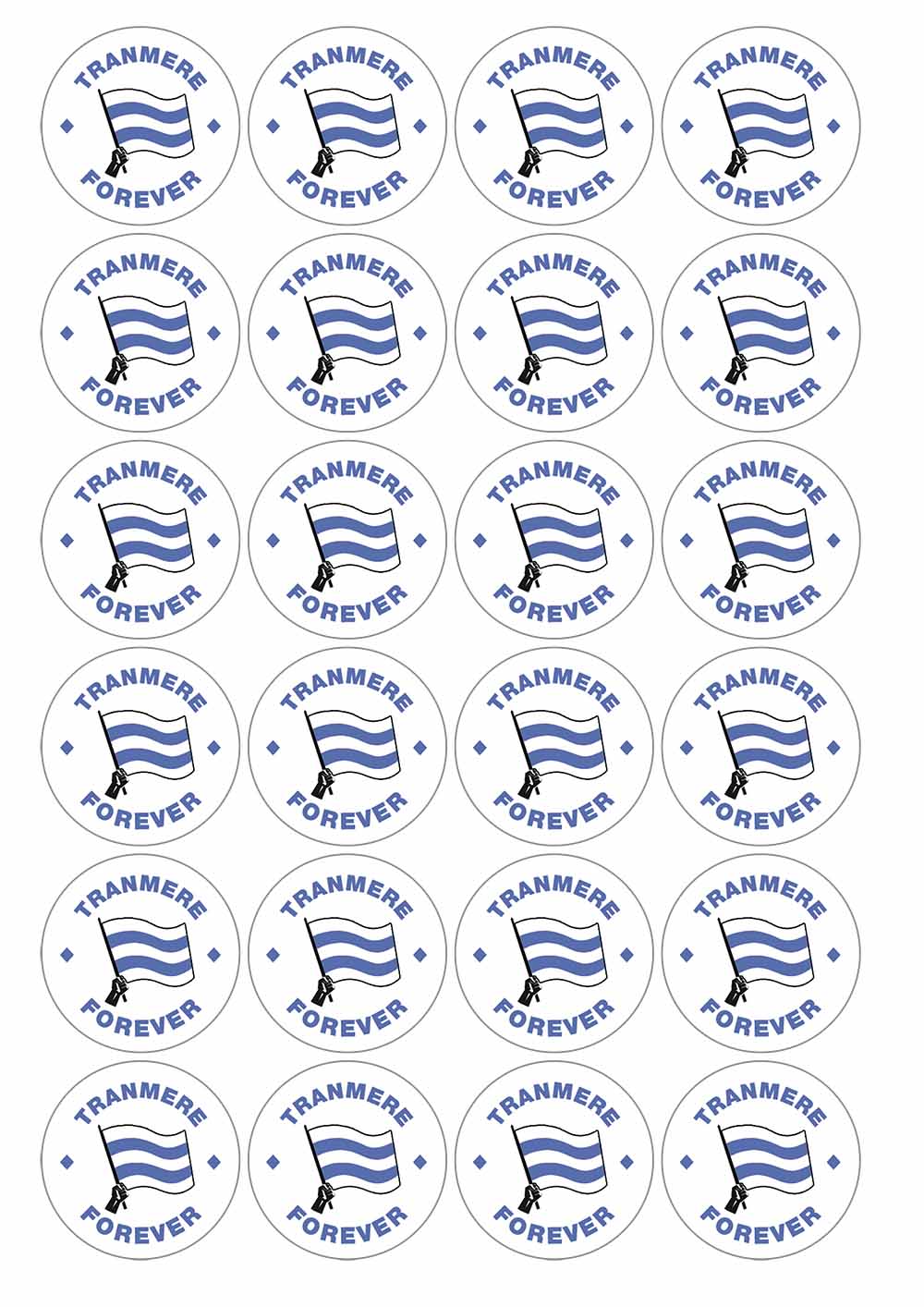 A picture of an A4 sheet of matte paper stickers