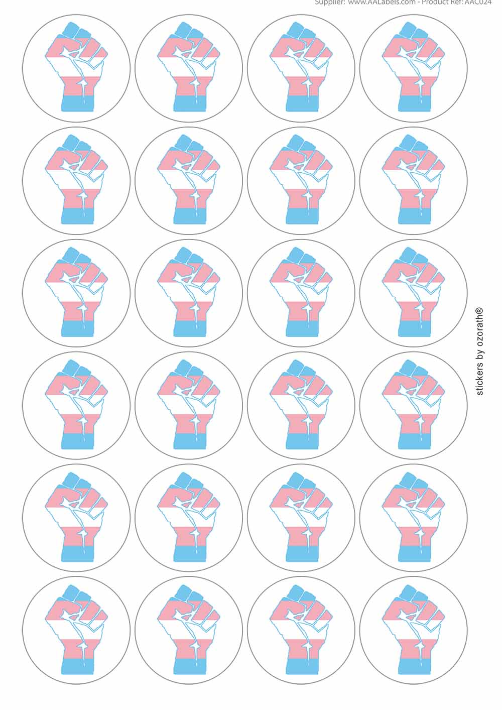 A picture of an A4 sheet of matte paper stickers
