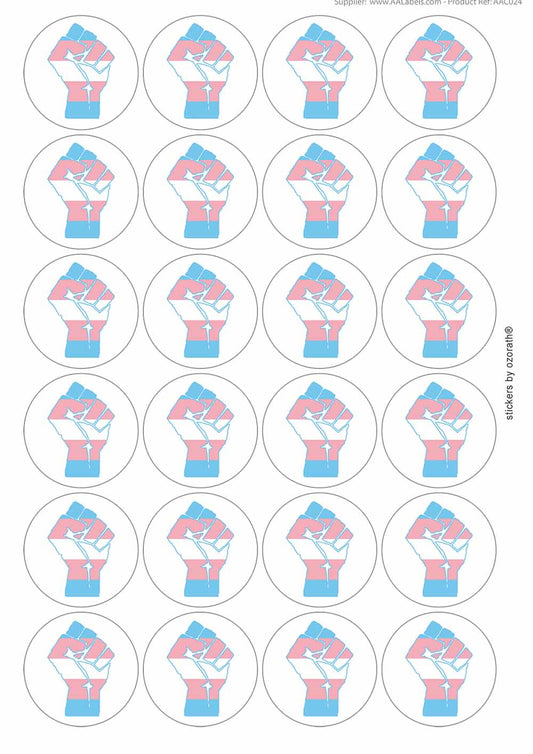 A picture of an A4 sheet of matte paper stickers