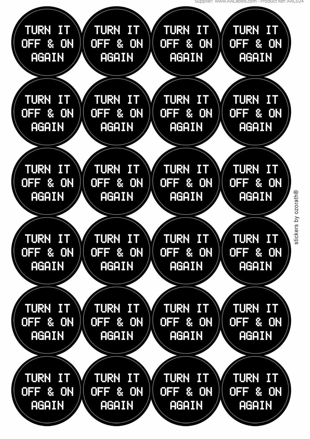 A picture of an A4 sheet of matte paper stickers