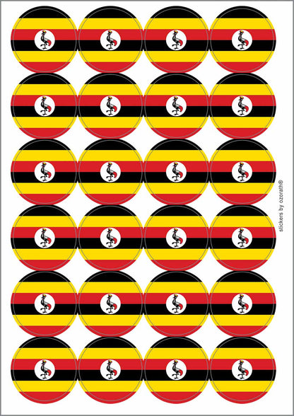 A picture of an A4 sheet of matte paper stickers