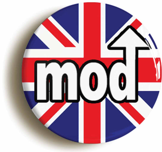 A picture of the front of the product, titled Uk Mod Target Roundel Mod Circular 50mm Fridge Magnet