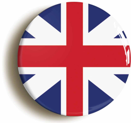 A picture of the front of the product, titled Great Britain Historic 1707 Union Jack Flag Button Pin Badge